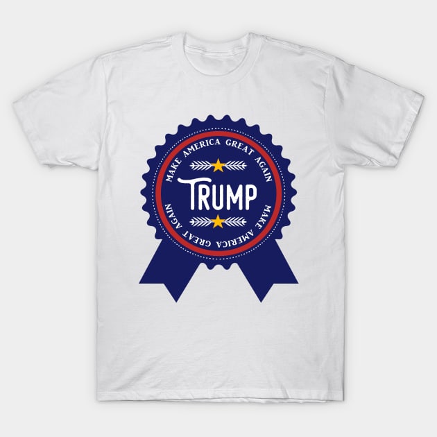 Blue Ribbon MAGA T-Shirt by HomeGiftShop